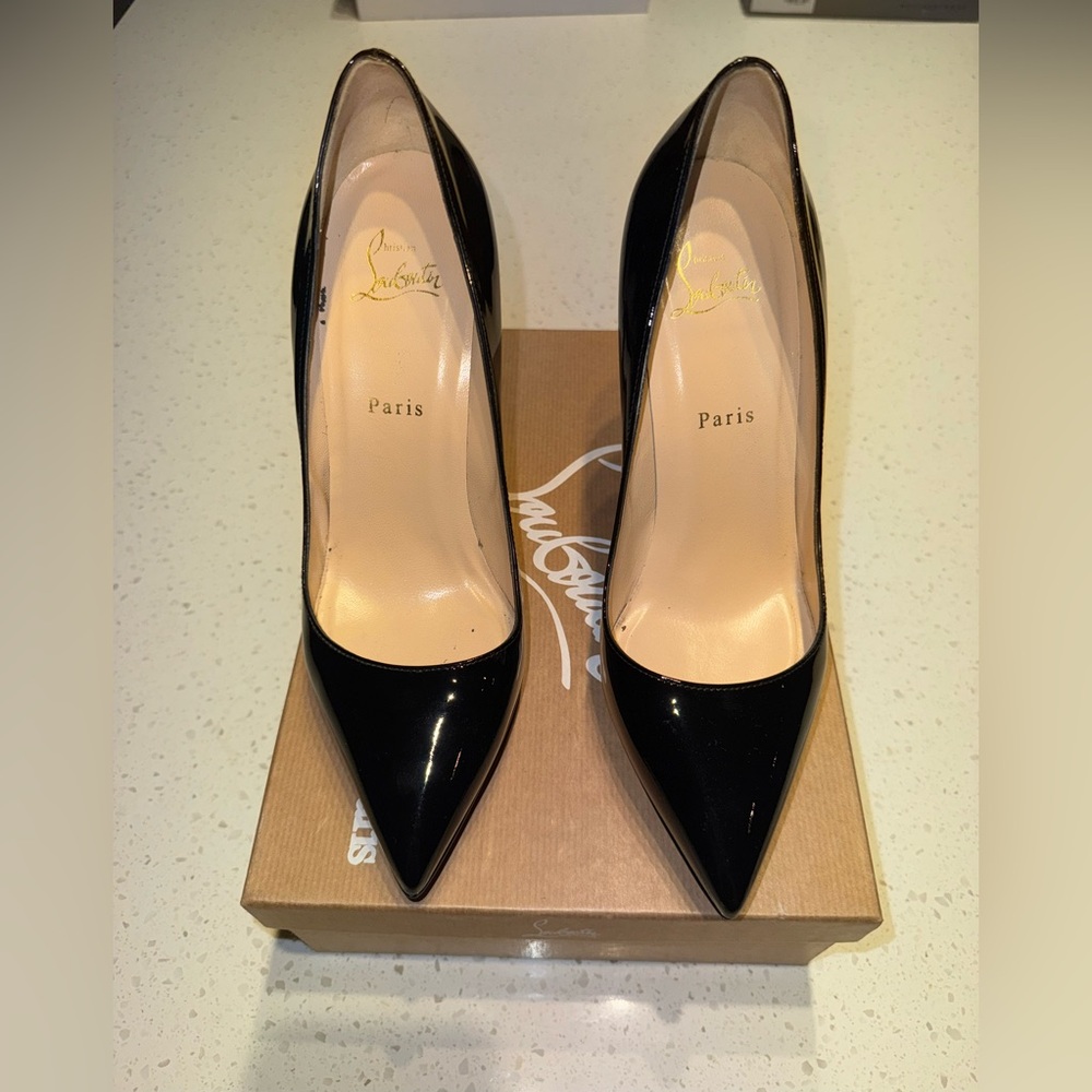 Christian Louboutin Pigalle Plato 120 Patent Pumps Black EU 40 / US 10